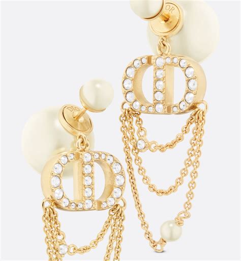 boucles dior double perle|Boucles d'oreilles de Luxe pour Femme .